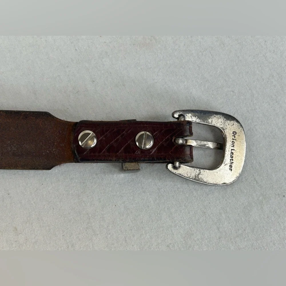 Vintage Brown Leather Golf Men's Belt Size 36 Golfing Sports Western Country